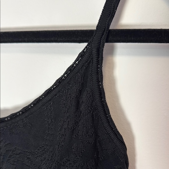 Vintage Jones New York Elegant Black Floral Pattern Knit Camisole Top Size M - Picture 6 of 11